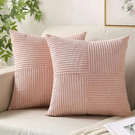 Corduroy Cushion Covers  Ribbed Geometric Pattern - Product detail 9