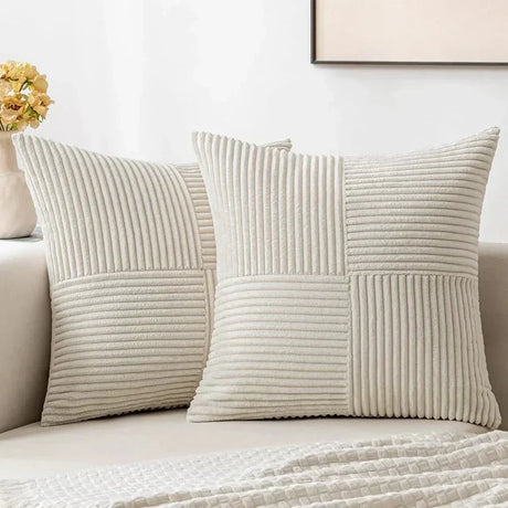 Corduroy Cushion Covers  Ribbed Geometric Pattern - Product detail 10