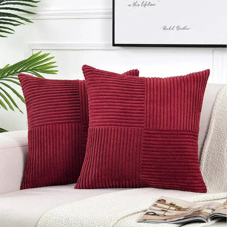 Corduroy Cushion Covers  Ribbed Geometric Pattern - Product detail 12