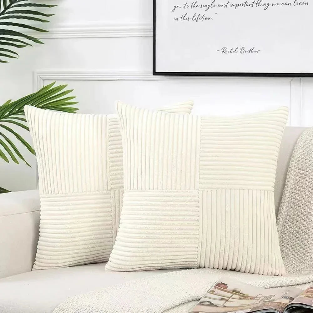 Corduroy Cushion Covers  Ribbed Geometric Pattern - Product detail 6