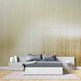 Gold metallic wallpaper in home office highlighting professional ambiance