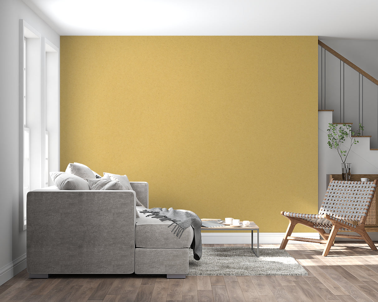 Metallic gold wall mural brightening up a home office space