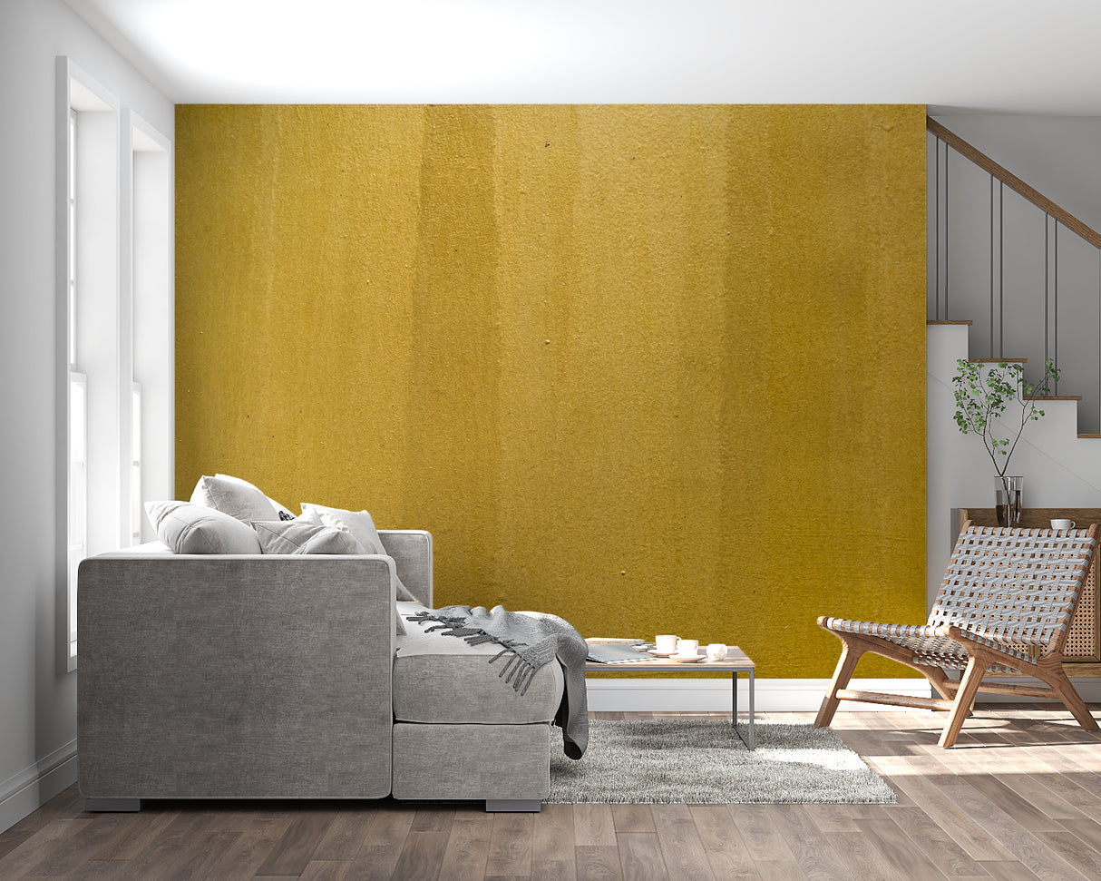 Gold metallic wallpaper showcased in home office setting