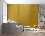 Gold metallic wallpaper showcased in home office setting