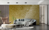 Shimmering gold wallpaper adding luxury to a home office space