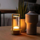 Modern Glass Lantern  Brass Frame with Touch Control - Product detail 4