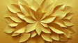 Golden lotus 3D wallpaper creating a luxurious atmosphere in a modern living room with high ceilings