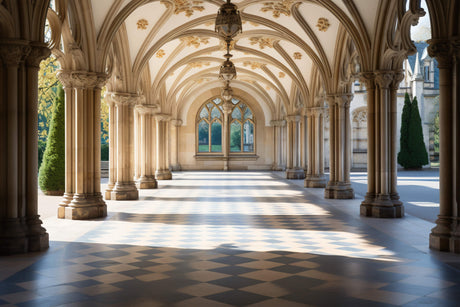 Gothic architecture design file showing detailed arches and columns pattern