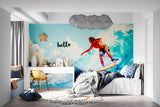 Graffiti wall design adding street style to a contemporary workspace