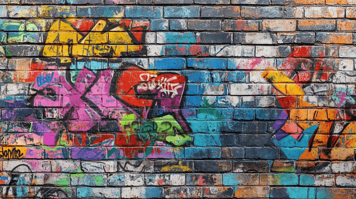 Graffiti brick design file showing detailed street art pattern and textures