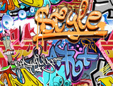 Urban street art wallpaper design file showing detailed graffiti pattern