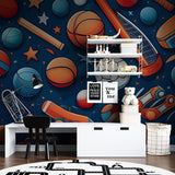 Graffiti wall design making statement in gaming room