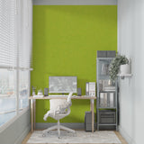 Modern green wall mural application in stylish kitchen space