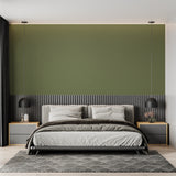 Sophisticated khaki wall mural in dining room with natural lighting