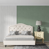 Green Wall Mural application in modern bathroom setting