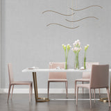 Modern grey wall covering bringing sophistication to a dining area