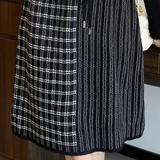 Classic Checkered Midi Dress  Dual Pattern Design - Product example