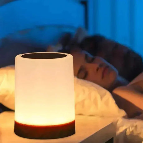 Modern Touch Sensor Lamp  Wooden Base LED Ambient Light - Product detail 11