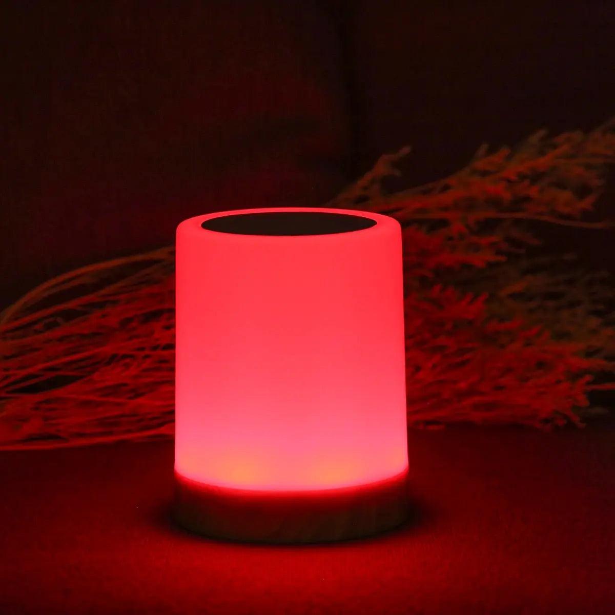 Modern Touch Sensor Lamp  Wooden Base LED Ambient Light - Product detail 6