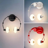 Modern Wall Sconce  Musical Headphone Design - Detailed view