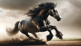 Horse Mural Wallpaper design file showing detailed racing stallion pattern