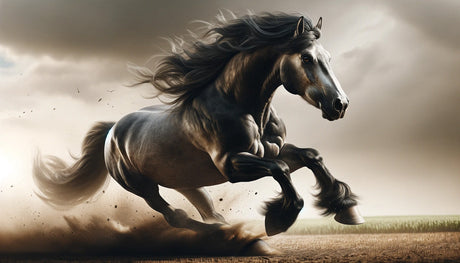 Horse Mural Wallpaper design file showing detailed racing stallion pattern