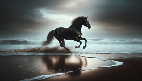 Black stallion horse wallpaper design file showing detailed pattern and textures
