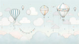 Hot air balloon design file showing detailed pastel pattern with floating balloons and gentle clouds