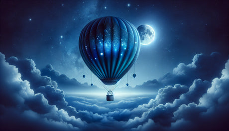 Hot air balloon night sky design file showing intricate pattern and starlit details