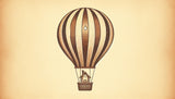 Hot air balloon wallpaper design file showing intricate vintage pattern with detailed balloon illustrations