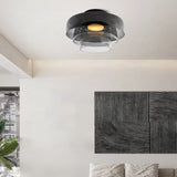 Modern Glass Ceiling Light  Layered Smoke Shade Design - Product detail 25