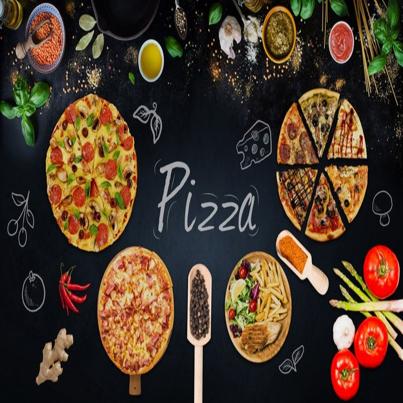 Food Mural Wallpaper | Italian Pizza Kitchen Design