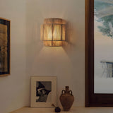 Modern Wall Sconce  Textured Jute Shade Design - Product detail 5