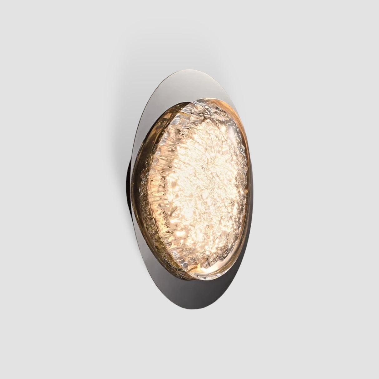 Modern LED Wall Light  Crystal Glass  Steel Sconce - Product showcase
