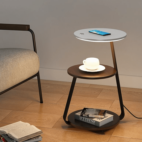 Modern Triple Tier Side Table  Space-Saving Design - Product detail 15
