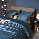 Egyptian Cotton Duvet Cover  Blue Luxury Bedding Set - Product detail 5