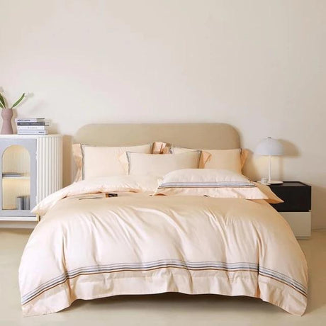 Egyptian Cotton Duvet Cover  Luxury Orange Bedding Set - Product detail 7