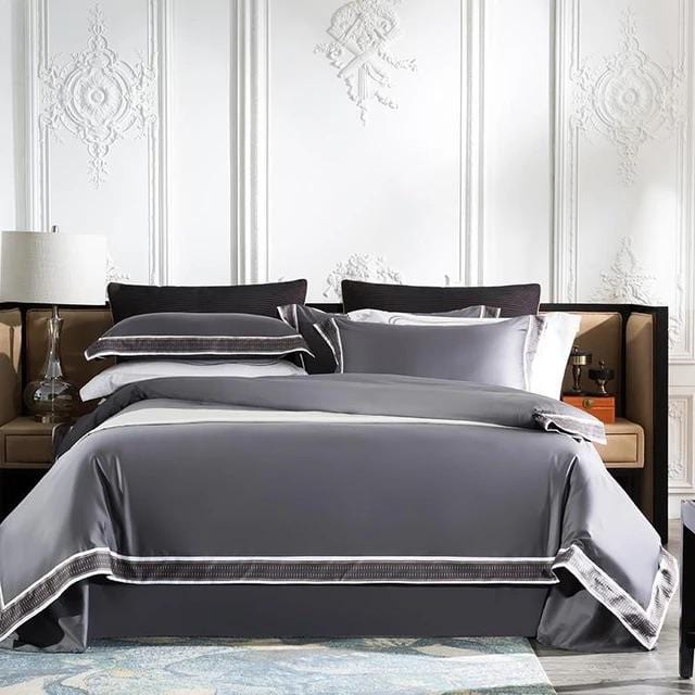 Egyptian Cotton Duvet Set  Premium Bedding With Decorative Border - Product detail 7