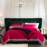 Egyptian Cotton Duvet Set  Premium Bedding With Decorative Border - Product detail 9