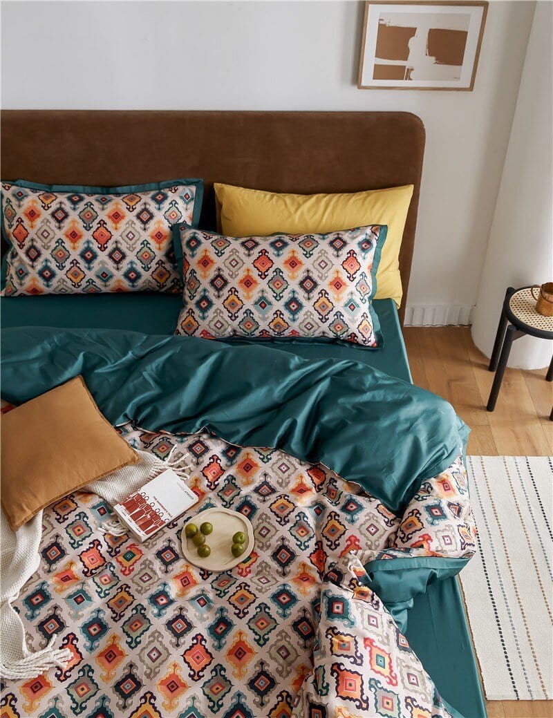 Egyptian Cotton Duvet Set  Ethnic Ikat Diamond Pattern - Product detail 8