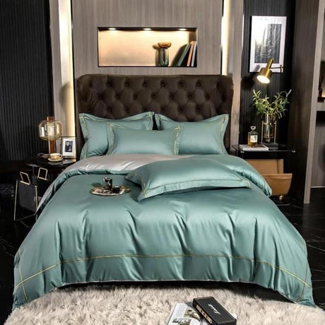 Egyptian Cotton Bedding Set  Premium Silver Trim Design - Product detail 12