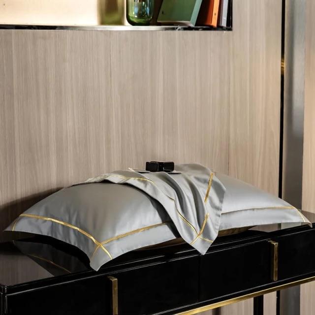 Egyptian Cotton Bedding Set  Premium Silver Trim Design - Product detail 5