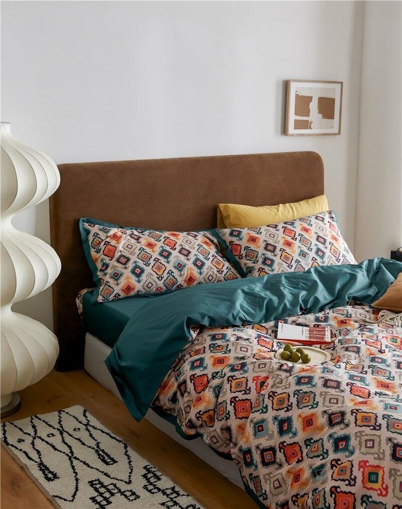 Egyptian Cotton Duvet Set  Ethnic Ikat Diamond Pattern - Product detail 5