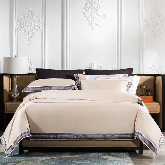 Egyptian Cotton Duvet Set  Premium Bedding With Decorative Border - Product detail 12