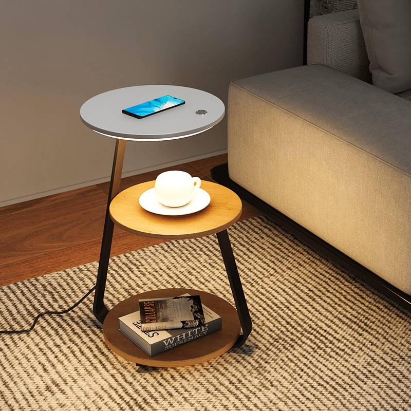 Modern Triple Tier Side Table  Space-Saving Design - Product detail 7