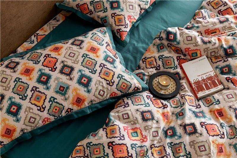 Egyptian Cotton Duvet Set  Ethnic Ikat Diamond Pattern - Product detail 7