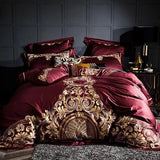 Luxury Egyptian Cotton Duvet Set  Baroque Gold Embroidered Design - Product detail 7