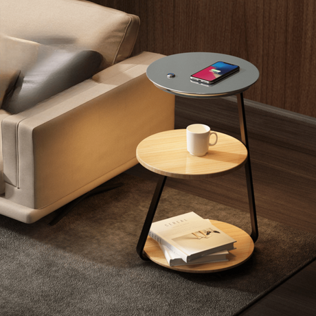 Modern Triple Tier Side Table  Space-Saving Design - Product detail 14