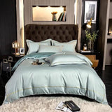 Egyptian Cotton Bedding Set  Premium Silver Trim Design - Product detail 15