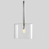 Contemporary Glass Pendant Lights  Clear and Red Cylinder Design - Product detail 15